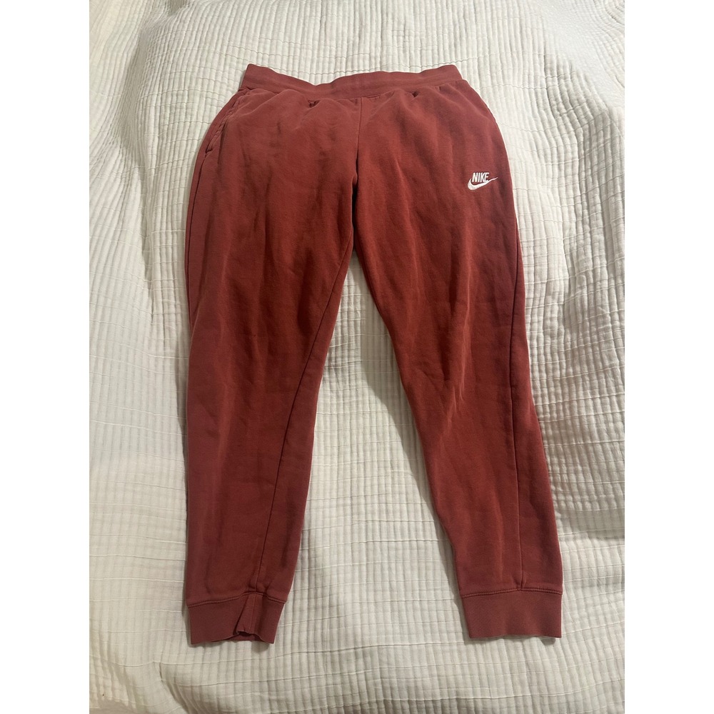 Nike Sportswear Club Fleece Joggers Youth XL Rust Red Sweatpants Futura Logo